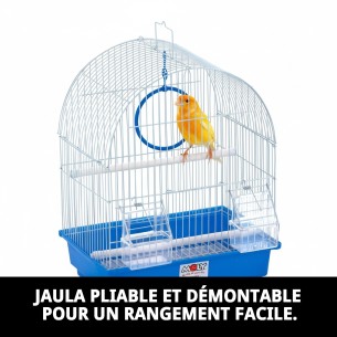 Cage pour oiseaux N.3 30x23x39 cm avec 8 accessoires inclus. 2