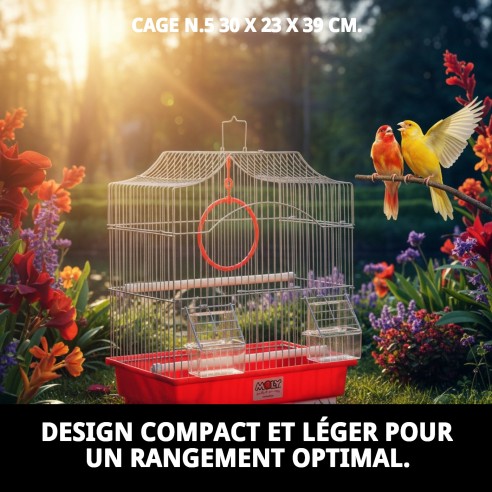 Cage N.5 Démontable 30x23x39 cm pour Animaux de Compagnie