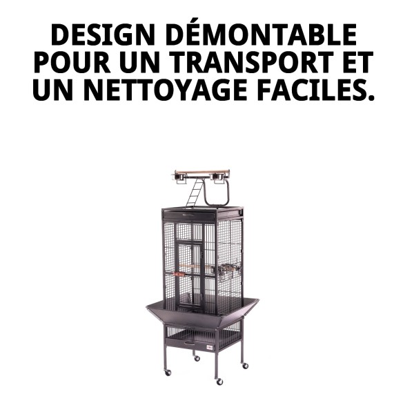 Cage Yaco 45,7 x 45,7 x 156 cm - Confort et Style