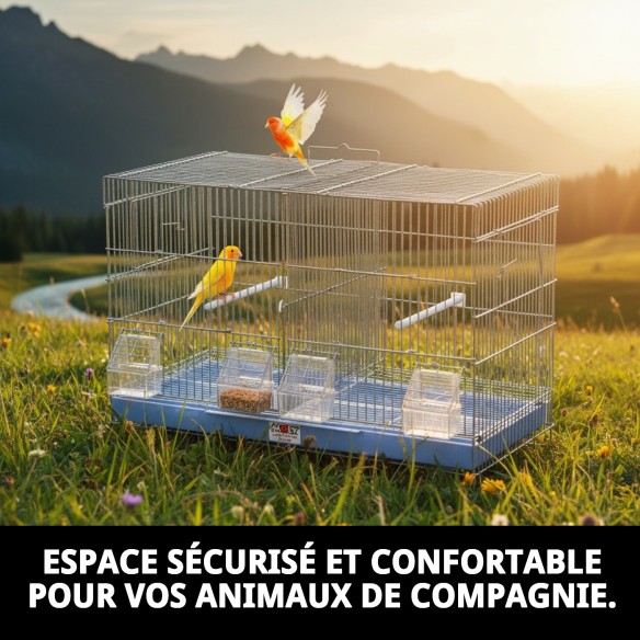 Cage de reproduction démontable 58x32x37 cm pour animaux de compagnie.