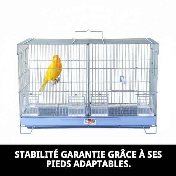 Cage de reproduction démontable 58x32x37 cm pour animaux de compagnie.