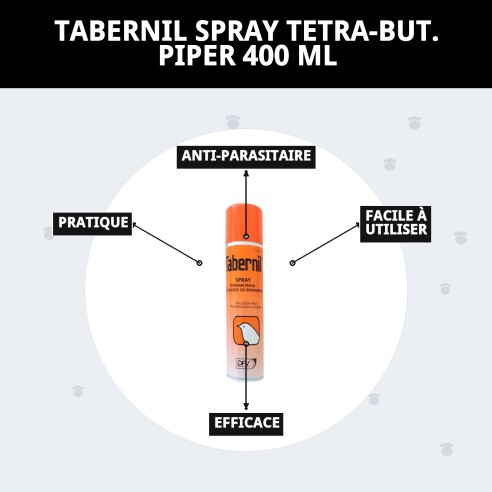 Tabernil Spray Tetra-But. Piper 400 ml pour vos animaux de compagnie.