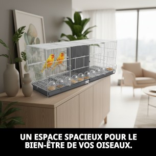 Cage de reproduction 1 mètre blanche - Confort et style pour animaux de compagnie 2