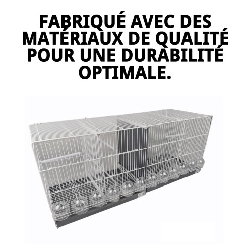 Cage de reproduction 1 mètre blanche - Confort et style pour animaux de compagnie