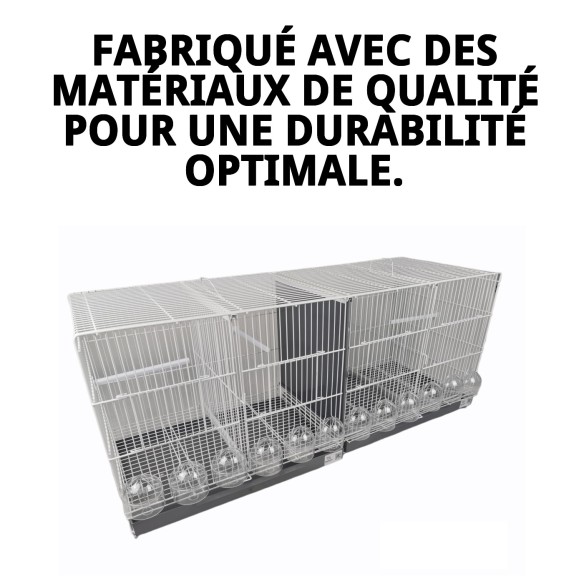 Cage de reproduction 1 mètre blanche - Confort et style pour animaux de compagnie