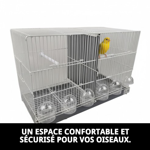 Cage de reproduction Guillot 60 cm Blanche pour vos animaux de compagnie.