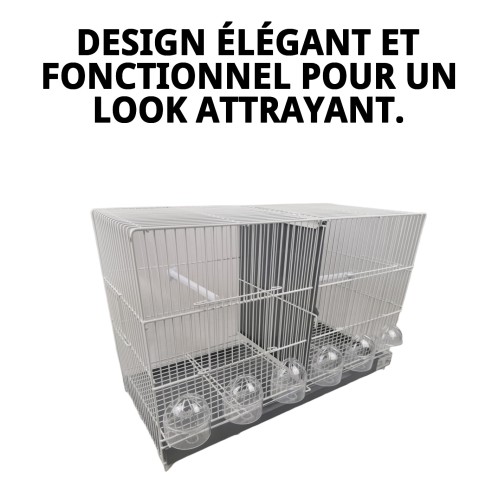 Cage de reproduction Guillot 60 cm Blanche pour vos animaux de compagnie.
