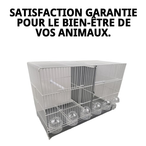 Cage de reproduction Guillot 60 cm Blanche pour vos animaux de compagnie.