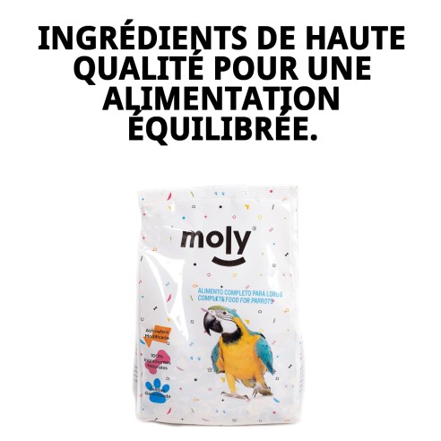 Mélange Nutritif pour Perroquets et Perruches Moly 600g