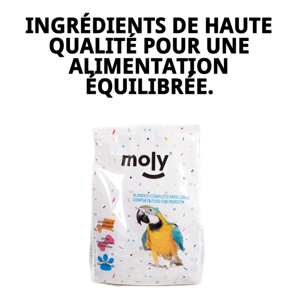 Mélange Nutritif pour Perroquets et Perruches Moly 600g