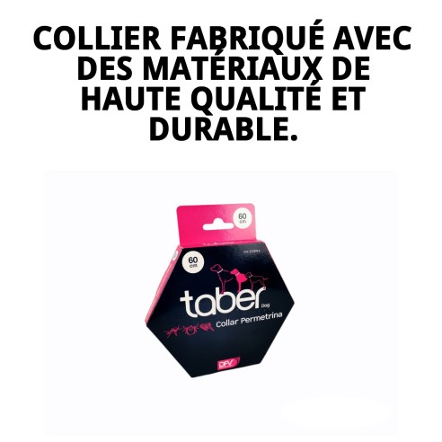 Collier Taber Perméthrine 60 cm : Protection Anti-Puces Efficace