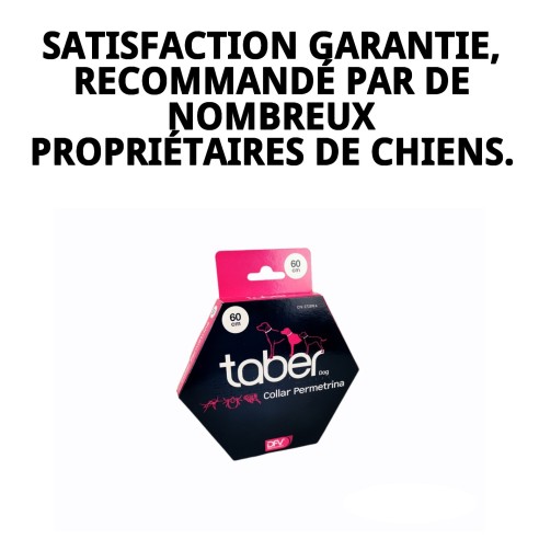 Collier Taber Perméthrine 60 cm : Protection Anti-Puces Efficace