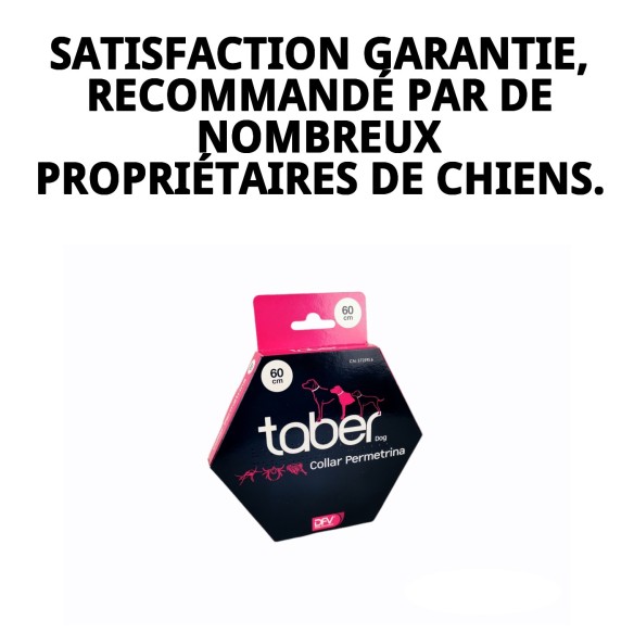 Collier Taber Perméthrine 60 cm : Protection Anti-Puces Efficace