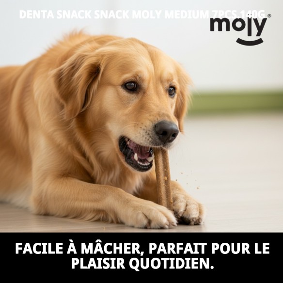 DENTA SNACK MOLY Moyen 7PCS : Délice et Santé Dentaire