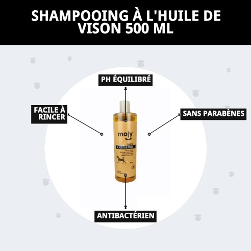 Shampoo Huile de Vison 500 ml : Cheveux Soyeux et Propres