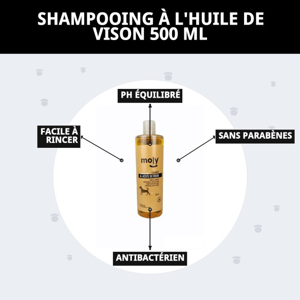 Shampoo Huile de Vison 500 ml : Cheveux Soyeux et Propres