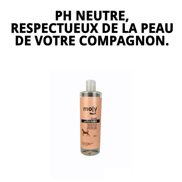 Shampoing pour Poils Blancs 500 ml - Brillance et Volume pour Animaux de Compagnie