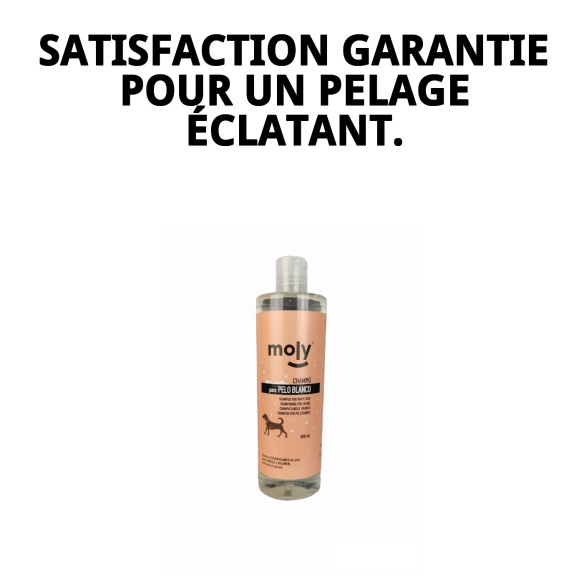 Shampoing pour Poils Blancs 500 ml - Brillance et Volume pour Animaux de Compagnie