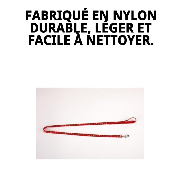 Ramal en Nylon Love 120x1cm pour Animaux - Haute Qualité et Style