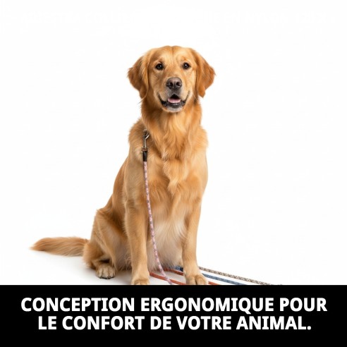 Collier et Laisse en Nylon pour Éducation - 120x1.30cm