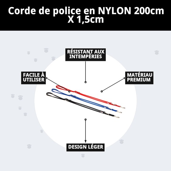 Ramal en Nylon pour Police 200 cm x 1,5 cm - Résistance et Style