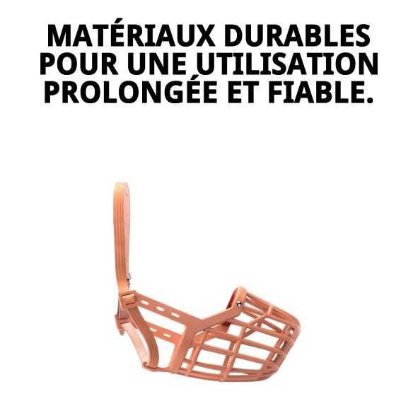 Muzzle Panier Cuir et Plastique N6 : Confort et Style pour votre Animal de Compagnie