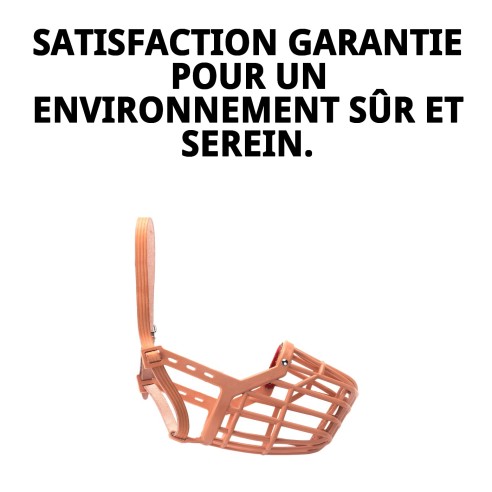 Muzzle Panier Cuir et Plastique N6 : Confort et Style pour votre Animal de Compagnie