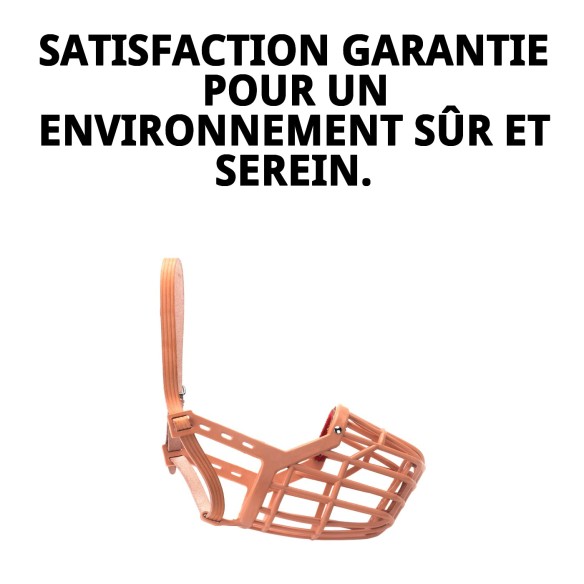 Muzzle Panier Cuir et Plastique N6 : Confort et Style pour votre Animal de Compagnie