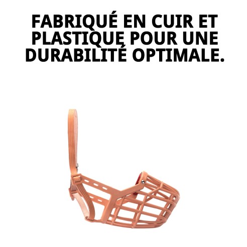 Muzzle Cesta en Cuir et Plastique N7 pour Animaux de Compagnie en Sécurité