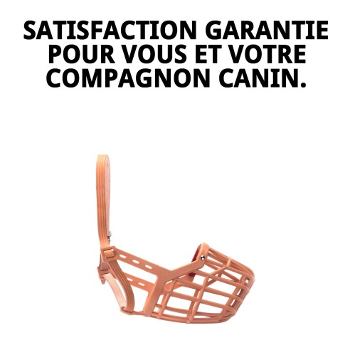 Muzzle Cesta en Cuir et Plastique N7 pour Animaux de Compagnie en Sécurité