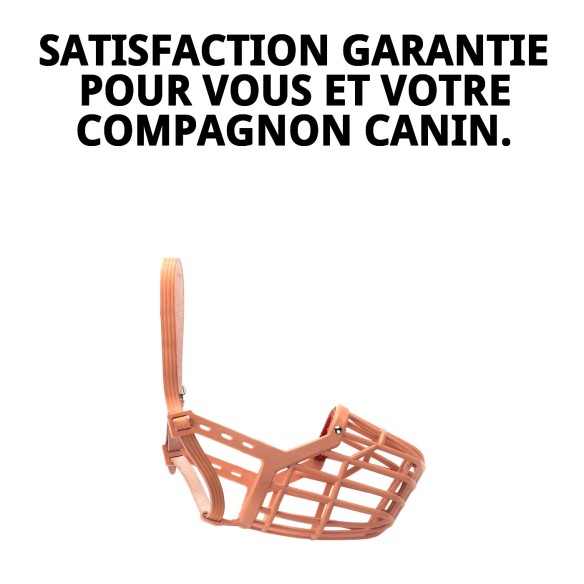 Muzzle Cesta en Cuir et Plastique N7 pour Animaux de Compagnie en Sécurité