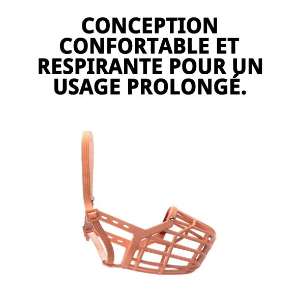 Muzzle en Cuir et Plastique N8 pour Animaux de Compagnie en Sécurité