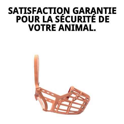 Muzzle en Cuir et Plastique N8 pour Animaux de Compagnie en Sécurité