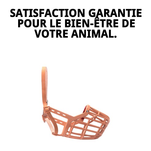 Muzzle Panier en Cuir et Plastique N10 pour Animaux de Compagnie