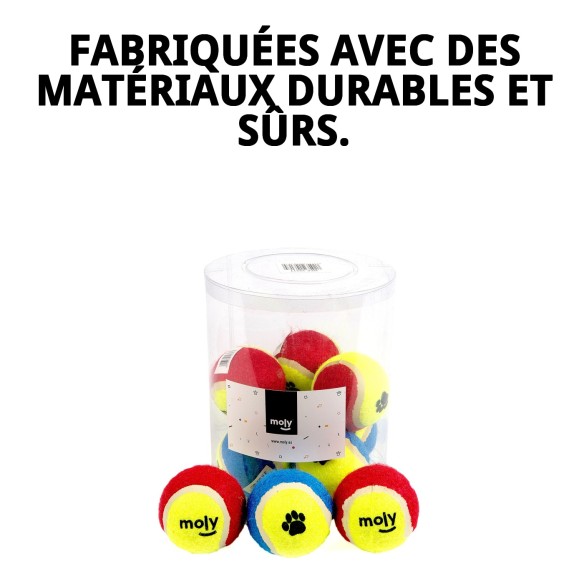 Balles de tennis avec empreintes pour animaux - Pack de 10