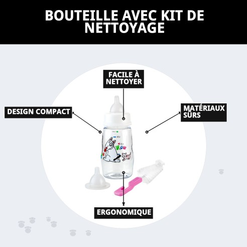 Biberon avec Kit de Nettoyage : Soin Idéal pour Animaux de Compagnie