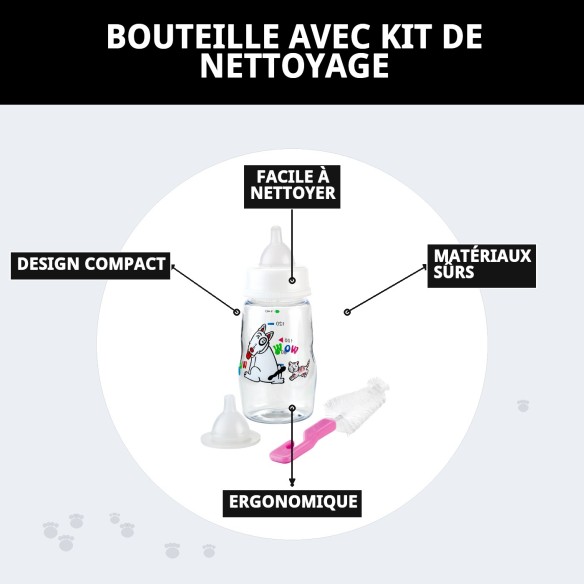 Biberon avec Kit de Nettoyage : Soin Idéal pour Animaux de Compagnie