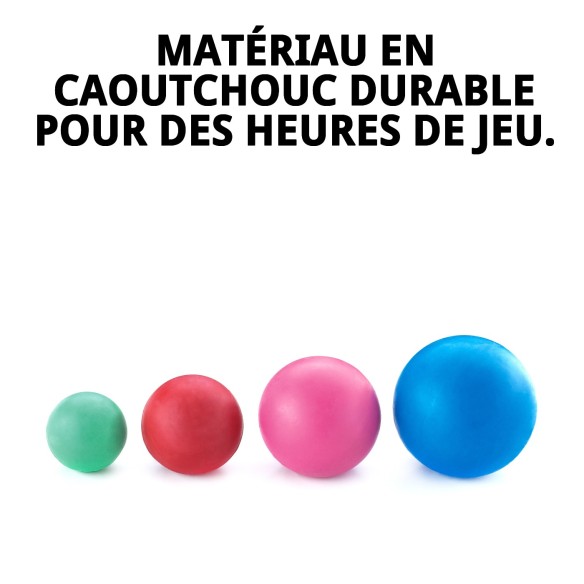 Balle en Caoutchouc Plein Moyenne 6,5 cm pour Animaux de Compagnie