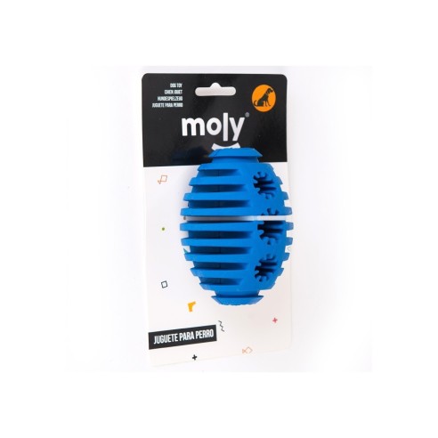 Balle de Rugby en Caoutchouc M - Anneau de Dentition Amusant et Durable