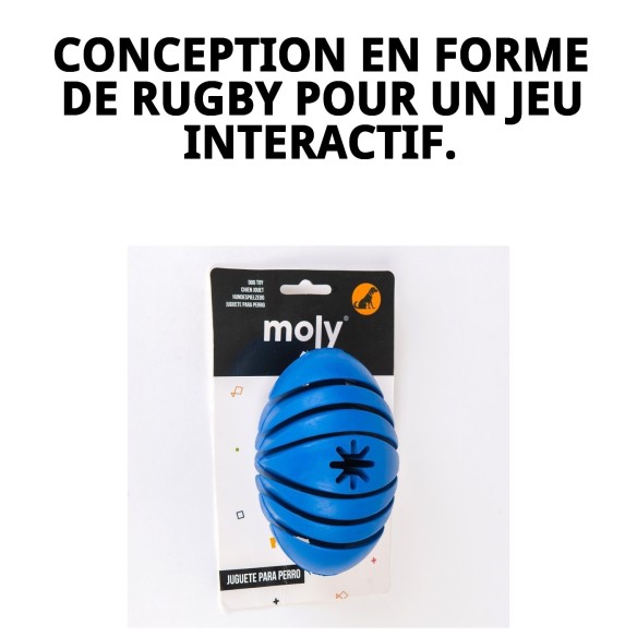 Balle de Rugby en Caoutchouc L - Jouet à Mordre Amusant pour Animaux de Compagnie