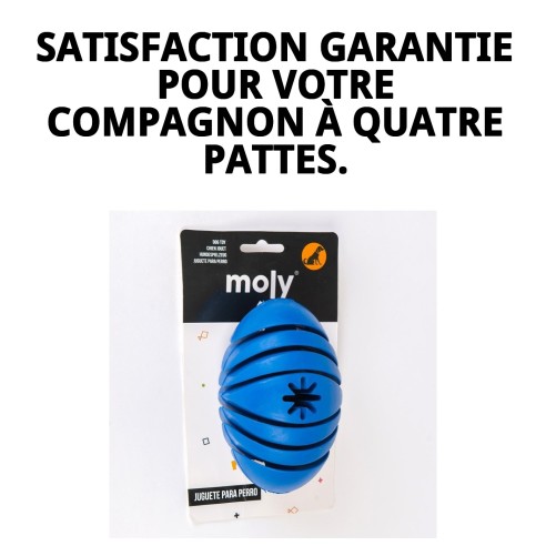 Balle de Rugby en Caoutchouc L - Jouet à Mordre Amusant pour Animaux de Compagnie