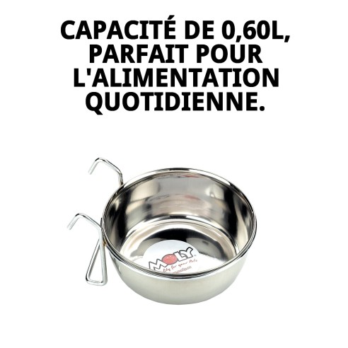 Comedero Multiusos 12cm avec Crochets - Idéal pour Animaux de Compagnie