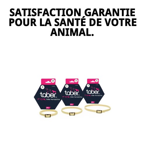 Collier Taber Perméthrine 75 cm pour chiens : protection efficace