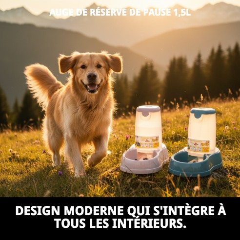Comportement Break Réserve 1,5L pour animaux de compagnie - Pratique et élégant !