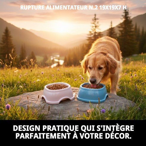 Comedero Break N.2 19x19x7h pour Animaux - Haute Qualité