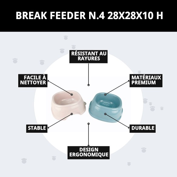 Comedero Break N.4 28x28x10 cm pour votre animal de compagnie.
