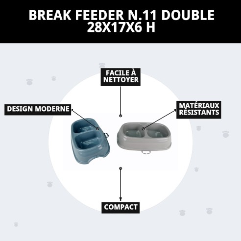 Comportement Double Break N.11 pour Animaux de Compagnie - 28x17x6 cm