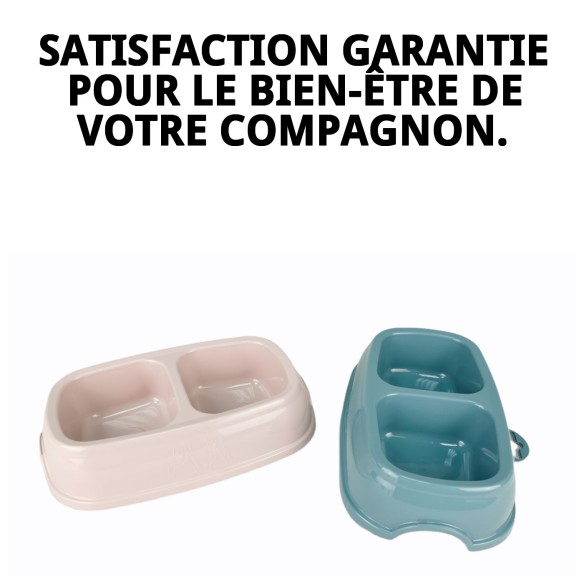 Double Gamelle Break N.13 pour Animaux - 21x13x5 cm