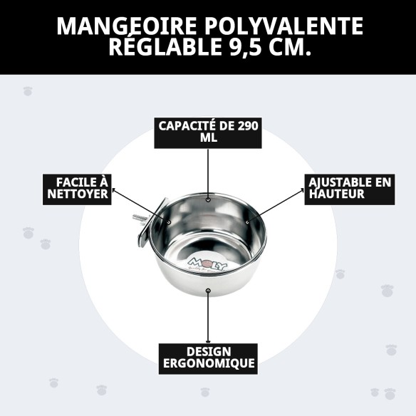 Comportement Multi-usages Ajustable 9,5 cm pour Animaux de Compagnie