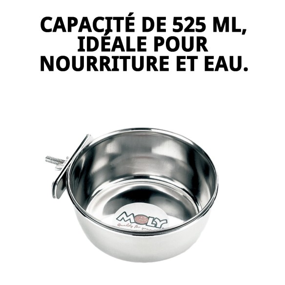 Bols de Nourriture Multi-Usages Réglable 12,5 cm - Idéal pour Animaux de Compagnie